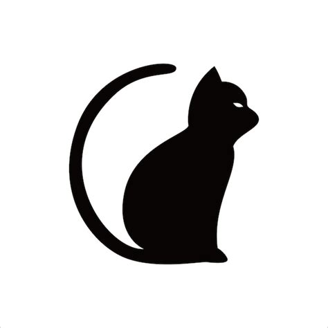 Katze Silhouette Design Illustration Haustier Tierzeichen Und Symbol Premium Vektor