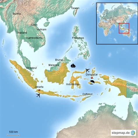 Stepmap Indonesien Landkarte F R Indonesien