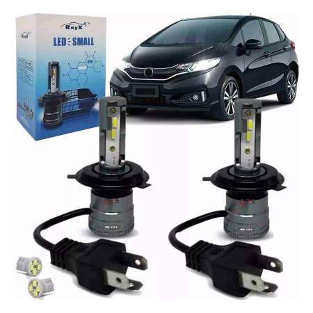 Lampada Ultra Led Small Honda Fit 09 A 22 Farol Alto E Baixo