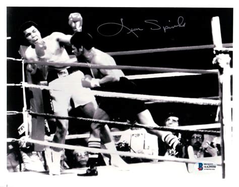 Leon Spinks Signed Autographed 8x10 Photo Punch Vs Muhammad Ali Silver Ink Bas Cardboard Legends