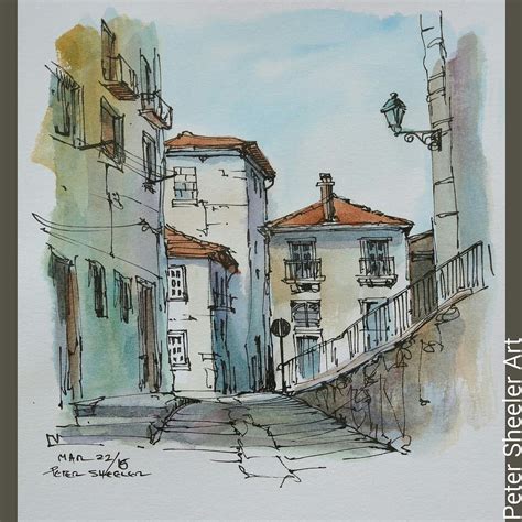 Urban Sketching Watercolor Architecture Watercolor City