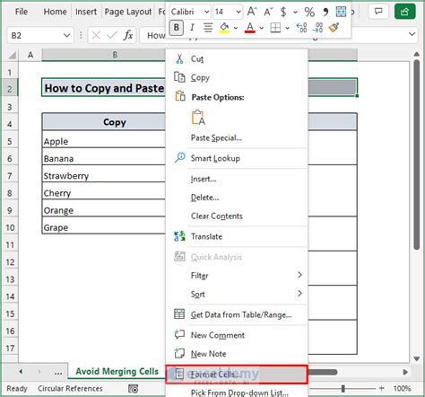 How To Copy And Paste In Excel With Merged Cells 2 Methods