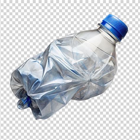 Premium Psd Crumpled Disposable Plastic Bottle Isolated On White
