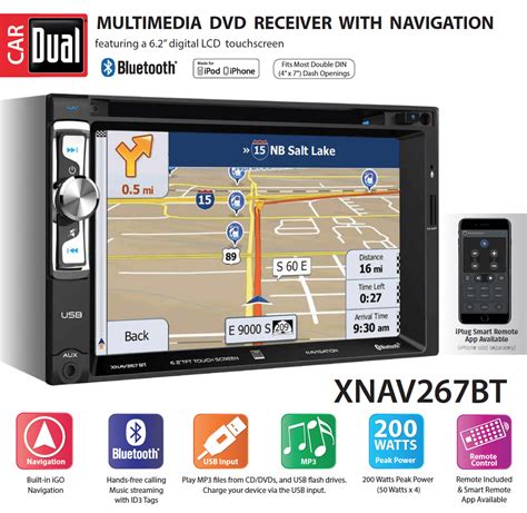 Dual Electronics XNAV267BT 6 2 Inch LED Backlit LCD Multimedia Touch