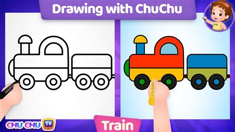 How To Draw A Train Drawing With Chuchu Chuchu Tv Drawing For Kids