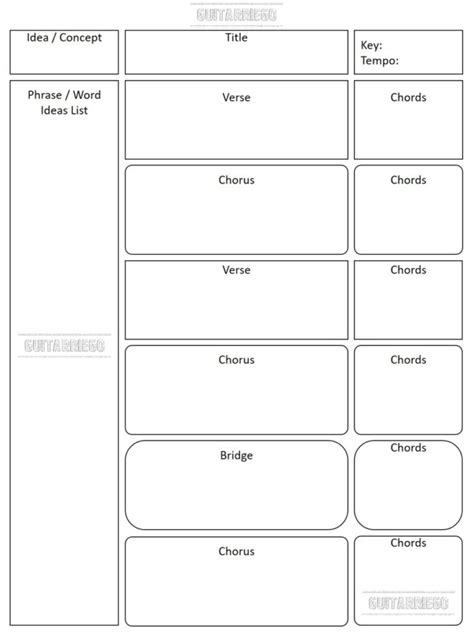 Writing A Song Template