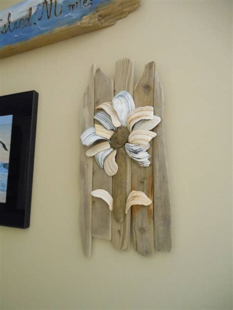 Shell And Driftwood Crazy Palm Tree Wall Art Sculpture Beach