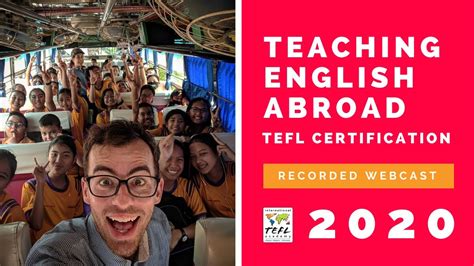 Teaching English Abroad Tefl Certification Webcast