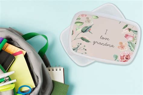 Broodtrommel Wit Lunchbox Brooddoos Quotes Grandma Spreuken