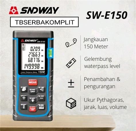 Jual SNDWAY SW E150 Meteran Laser 150M SWE150 Digital Laser Distance