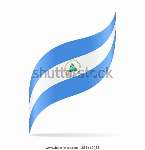 Nicaraguan Flag Wavy Abstract Background Vector Stock Vector Royalty Free 1859662483