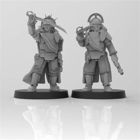 3d Printable Lunar Auxilia Commanders Presupported By Thatevilone