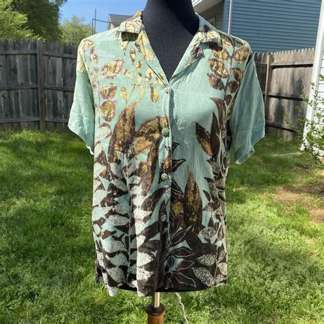 Jams World Womens Green And Brown Shirt Depop