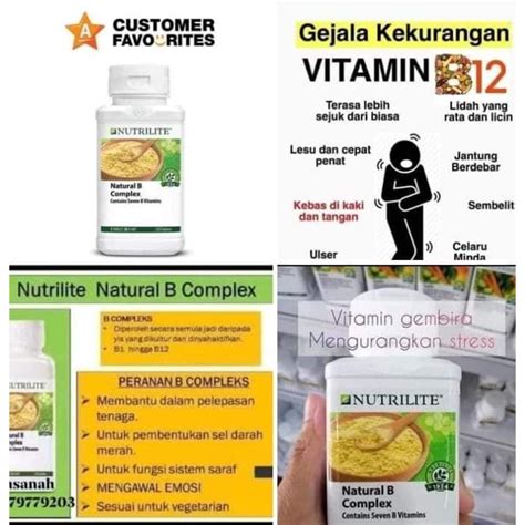 Amway Nutrilite Natural B Complex Tablets Shopee Malaysia