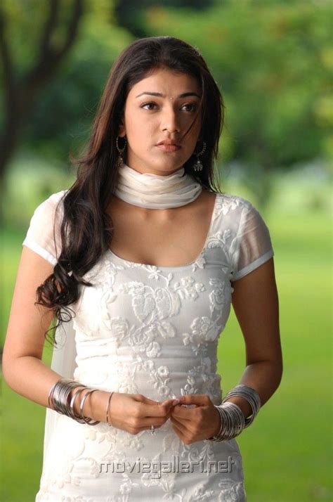 Kajal Agarwal In White Dress In Magadheera