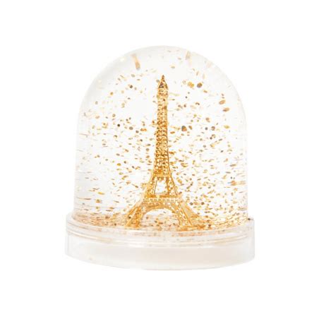 Craquez pour cette boule à neige Tour Eiffel et ses paillettes dorées