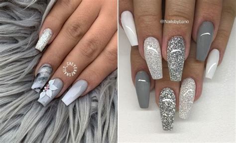 23 Pretty Ways To Wear Grey Nails In 2021 Stayglam