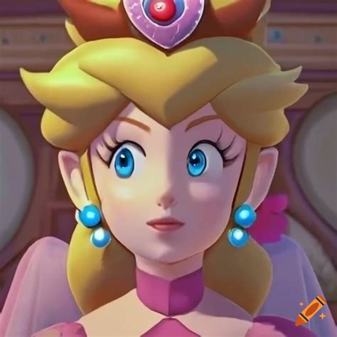 Link Observing Princess Peachs Ballgown In The Palace Dressing Room On