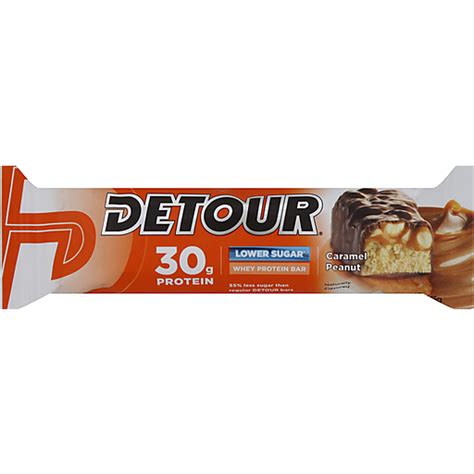 Detour 30g Protein Whey Protein Bar Lower Sugar Caramel Peanut Granola And Energy Bars Foodtown