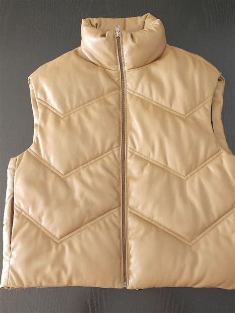 Colete Puffer Caramelo Zara Colete Feminino Zara Usado Enjoei