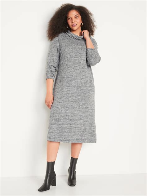 Long Sleeve Turtleneck Midi Sweater Shift Dress Old Navy