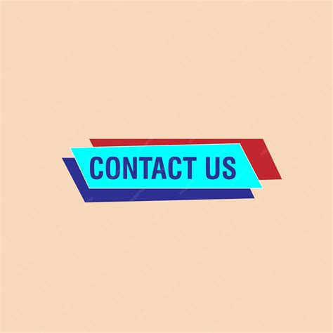 Premium Vector | A blue and red logo that says contact us.