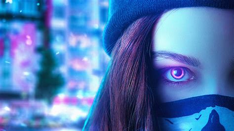 1920x1080 Neon Eyes Girl 4k Laptop Full Hd 1080p Hd 4k Wallpapers