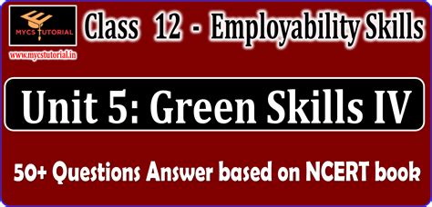 Class Employability Skills Important Question Answer Mycstutorial