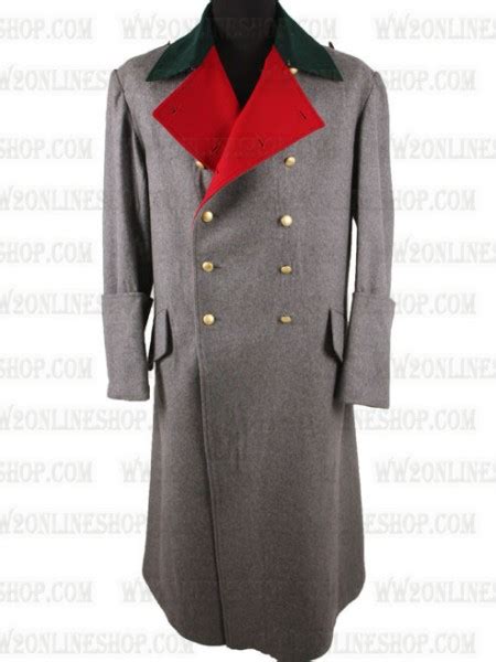 Replica Of German M36 General Grey Wool Greatcoat For Sale