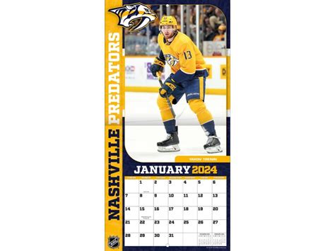 Kalendář Nashville Predators 2024 Wall Calendar Fanda Nhl Cz