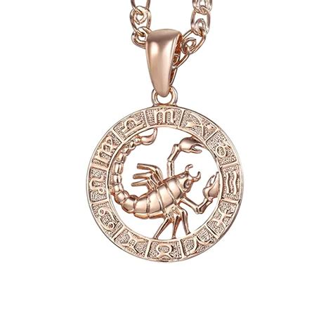 Rose Gold Scorpio Necklace Astra Zodia