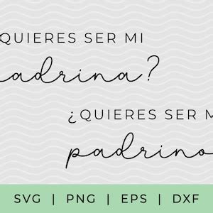 Quieres Ser Mi Madrina SVG Padrino Proposal Svg Godmother Etsy