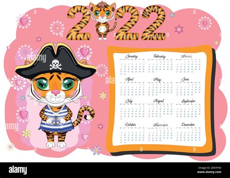 Calendario Tigre Un S Mbolo Del Nuevo A O Cartoon Tigre