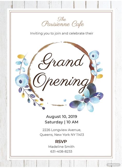 Free Grand Opening Invitation Templates And Examples Edit Online