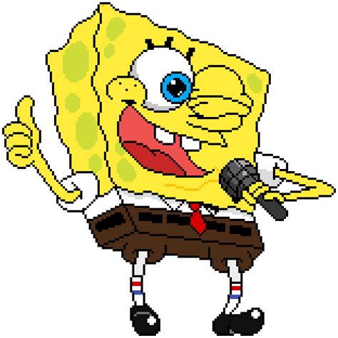 Pixilart FNF SpongeBob Base Left Pose By NightMage