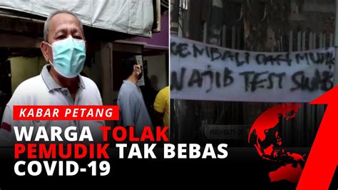 Tak Ingin Kembali Terinfeksi Warga Pasang Spanduk Tolak Pemudik Tanpa