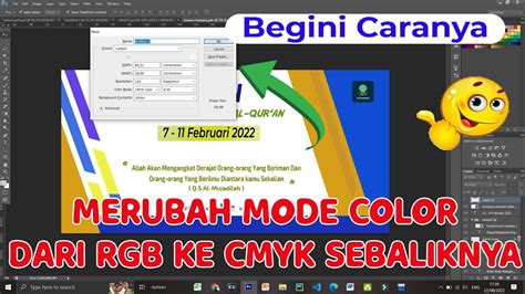 Cara Merubah Warna Rgb Ke Cmyk Atau Sebaliknya Di Photoshop Youtube