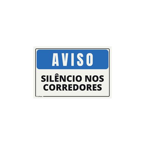 Placa Sinalização Aviso Silêncio Nos Corredores 20x15 Cm Shopee Brasil