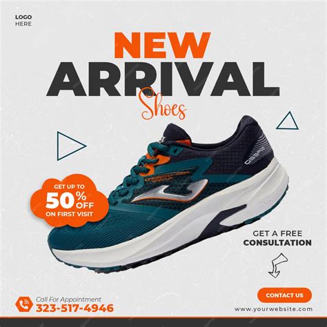 Premium PSD | Shoes post design template