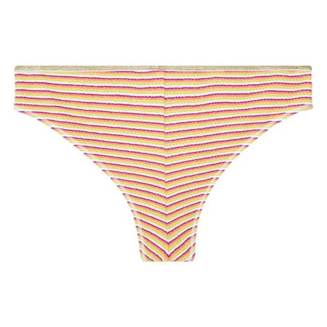 La Nouvelle Mari Summer Stripes Tanga Bikini Bottom Yellow Smallable