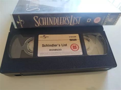 Schindlers List Steven Spielberg Liam Neeson Vhs Nastro Inglese Am