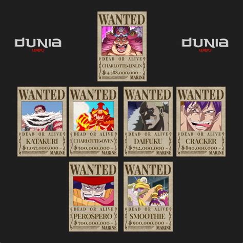 Jual Poster Buronan One Piece Full Kru Big Mom Gambar Hd Ukuran A