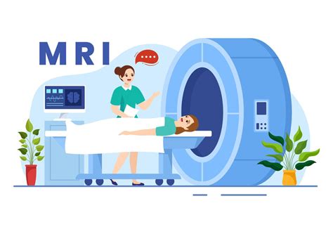 Mri Or Magnetic Resonance Imaging Illustration With Doctor And Patient