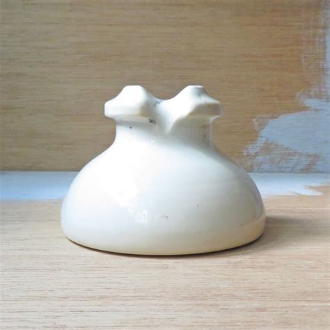 Vintage Ceramic Insulator White Glazed Electrical Insulator Etsy