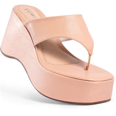 Sandália Feminina Lumiss Tamanco Anabela De Dedo Nude Shopee Brasil