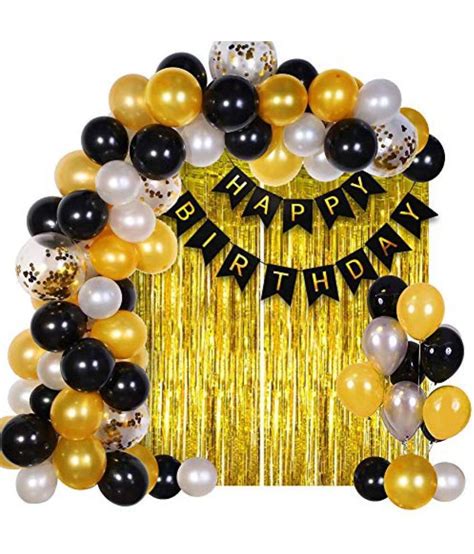 Party Propz Happy Birthday Decoration Kit Combo Pcs Metallic