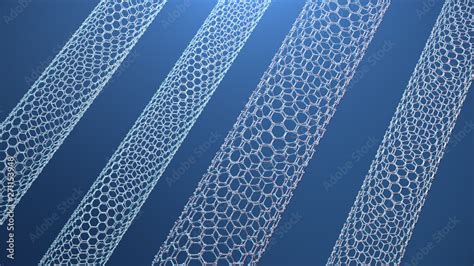 D Illustration Structure Of The Graphene Tube Abstract Nanotechnology