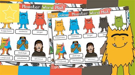 Teacher's Pet » The Colour Monster Feelings Word Mat