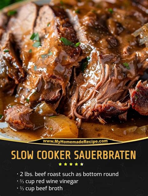 Kylie Recipes Slow Cooker Sauerbraten Facebook Sauerbraten Recipe