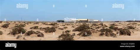 A panorama showing Oranjemund airport in the desert landscape outside Oranjemund Stock Photo - Alamy